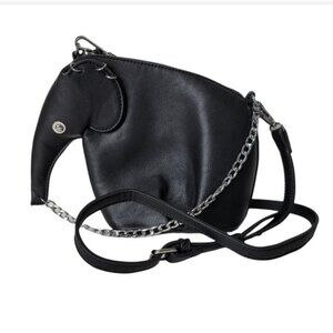 Black elephant crossbody clutch purse Small